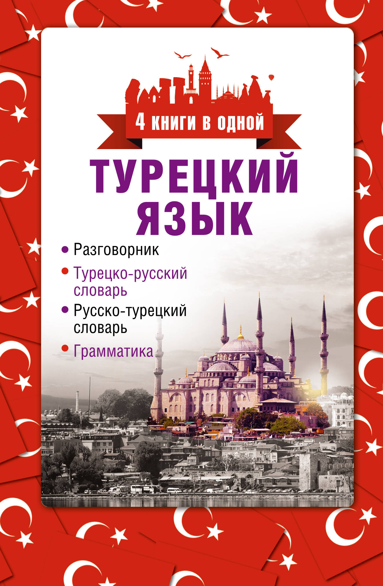 Турецкий язык. 4 книги в одной: разговорник, турецко-русский словарь, русско-турецкий словарь, грамматика