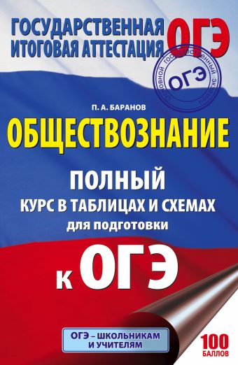 ОГЭ. Обществознание. Полный курс в таблицах и схемах для подготовки к ОГЭ ОГЭ. Обществознание. Полный курс в таблицах и схемах для подготовки к ОГЭ Баранов П.А.
