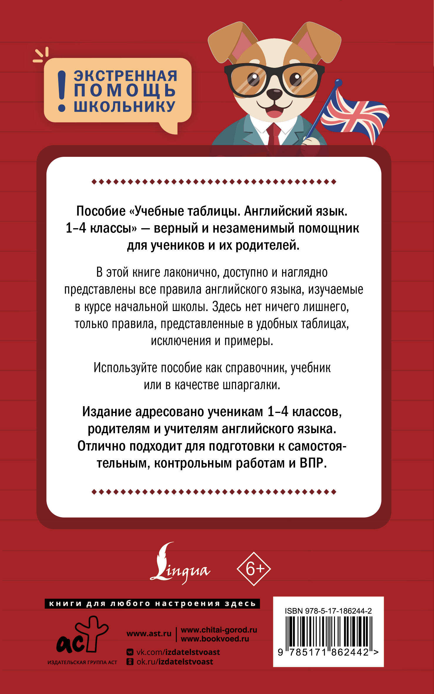 Учебные таблицы. Английский язык. 1-4 классы