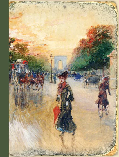 Обложка Париж (блокнот). Елисейские поля. 