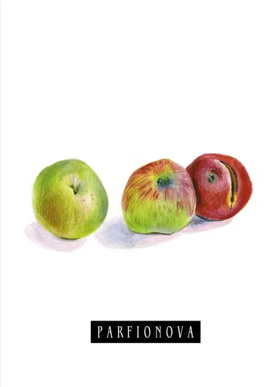 Обложка Блокнот для записей «Яблоки» 