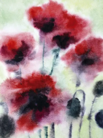 Обложка Блокнот «Маки» 