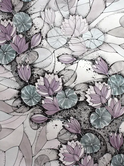 Обложка Блокнот «Кувшинки» 