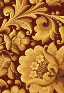 Блокнот для записей «Хохлома N1 мини»