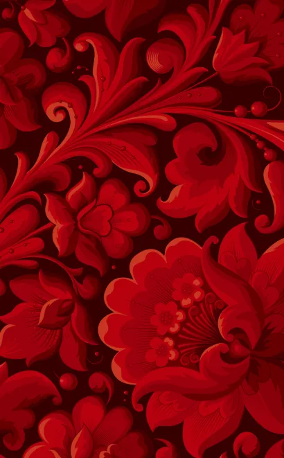 Обложка Блокнот для записей «Хохлома N3»