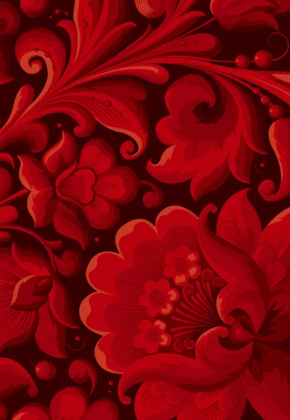 Обложка Блокнот для записей «Хохлома N3 мини»