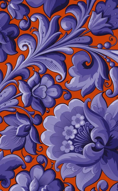 Обложка Блокнот для записей «Хохлома N4»