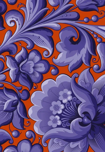 Обложка Блокнот для записей «Хохлома N4 мини»