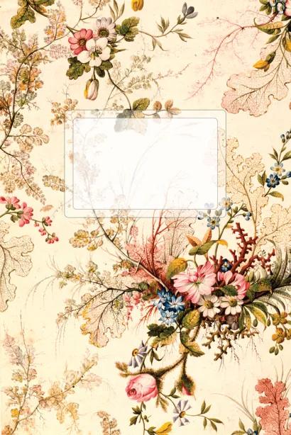 Обложка Блокнот для записей "Винтажные цветы" под А5