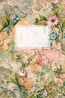 Обложка Блокнот А5. Цветы в орнаменте 
