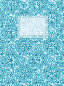 Блокнот для записей "Винтажные синие узоры" под А6