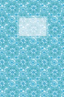Обложка Блокнот для записей Винтажные синие узоры под А5 
