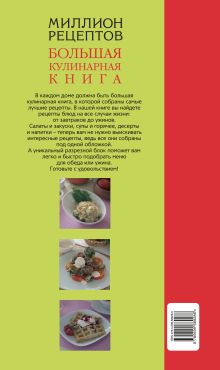 Обложка сзади Большая кулинарная книга (миллион рецептов) 