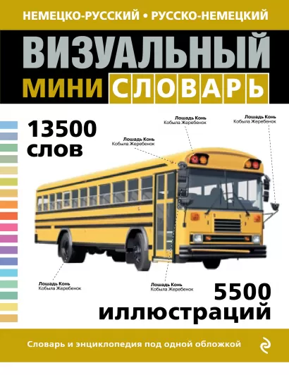 Обложка Немецко-русский русско-немецкий визуальный мини-словарь 