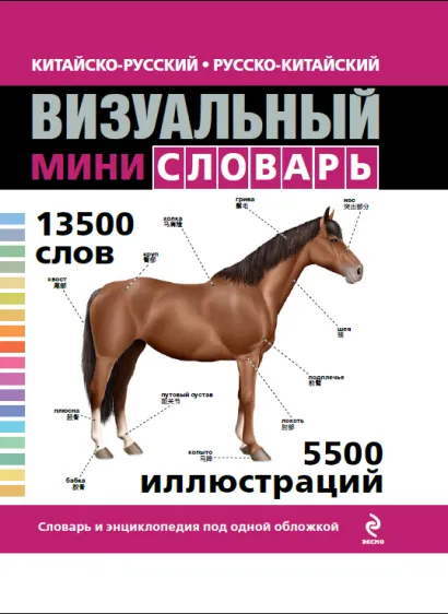 Обложка Китайско-русский русско-китайский визуальный мини-словарь 