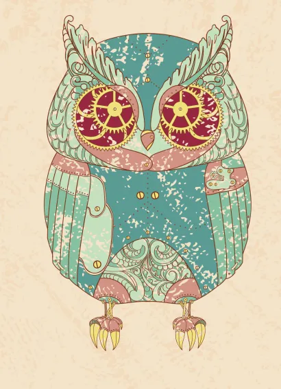 Обложка Блокнот для записей "Бриллиантовая сова" (А6)