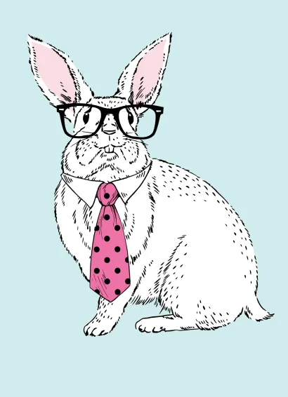 Обложка Блокнот для записей "Кролик-ботаник" (А6)