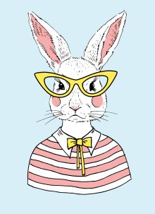 Блокнот для записей "Розовый кролик" (А6)