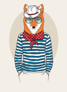 Блокнот для записей "Лиса в тельняшке" (А6)