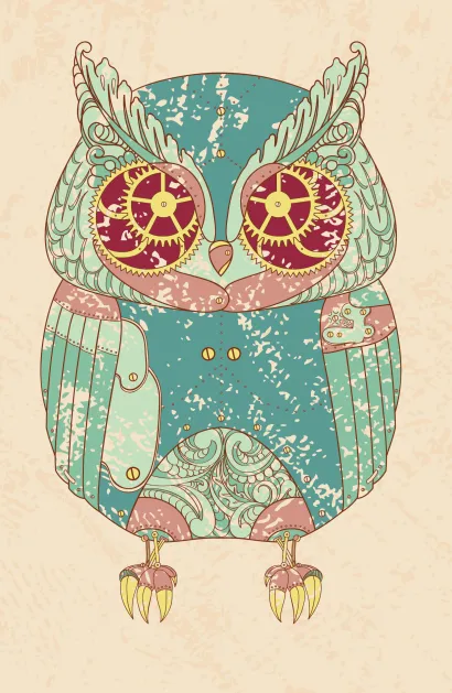 Обложка Блокнот для записей "Бриллиантовая сова" (А5)