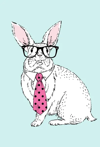 Обложка Блокнот для записей "Кролик-ботаник" (А5)