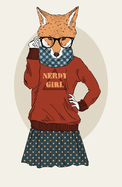 Обложка Блокнот для записей "Лисица-ученица" (А5)