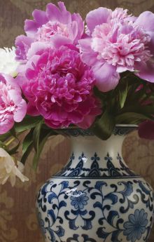 Блокнот. Пионы на темном