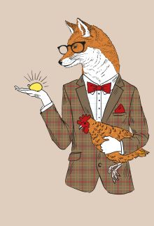 Блокнот для записей "Лис в твидовом пиджаке" (А5)