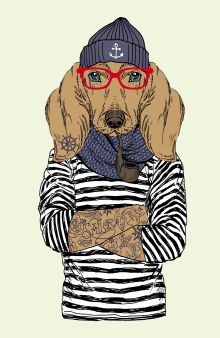 Блокнот для записей "Пес в тельняшке" (А5)