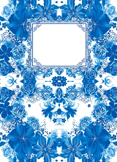 Обложка Блокнот для записей Яркая гжель А6 