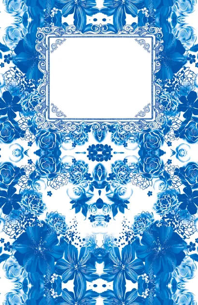 Обложка Блокнот для записей Яркая гжель А5 