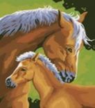 Живопись на холсте. Размер 30*40 см.. Лошадь и жеребенок (207-CE ) Живопись на холсте. Размер 30*40 см.. Лошадь и жеребенок (207-CE )