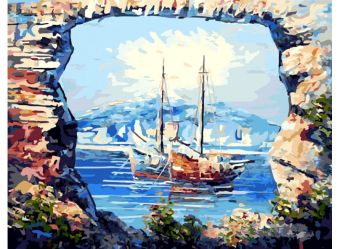 Живопись на холсте.Размер 40*50 см.. В тихой бухте (298-CG ) Живопись на холсте.Размер 40*50 см.. В тихой бухте (298-CG )