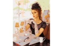 - Живопись на холсте.Размер 40*50 см.. В парижском кафе (535-CG ) обложка книги - Живопись на холсте.Размер 40*50 см.. В парижском кафе (535-CG ) обложка книги