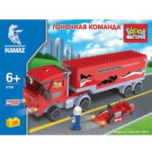 - КОНСТРУКТОР ПЛАСТ. ГОРОД МАСТЕРОВ КАМАЗ ФУРА С ГОНОЧНОЙ МАШИНОЙ, 300ДЕТ. В РУСС. КОР. в кор.8шт обложка книги - КОНСТРУКТОР ПЛАСТ. ГОРОД МАСТЕРОВ КАМАЗ ФУРА С ГОНОЧНОЙ МАШИНОЙ, 300ДЕТ. В РУСС. КОР. в кор.8шт обложка книги