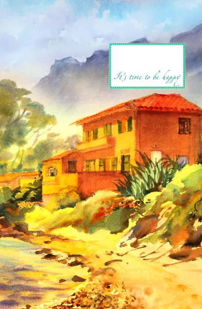 Обложка Блокнот. Домик на побережье (А5) 