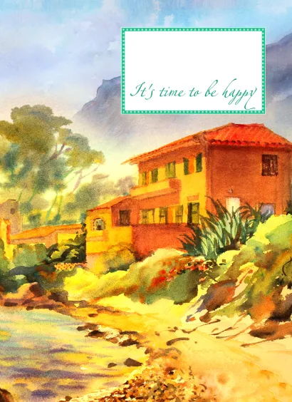 Обложка Блокнот. Домик на побережье (мини) 