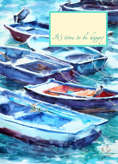 Обложка Блокнот. Лодки. Кастро Урдиалес (мини) 