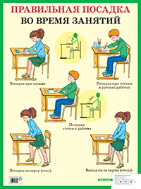 правильная посадка во время занятий наглядное пособие бесплатно