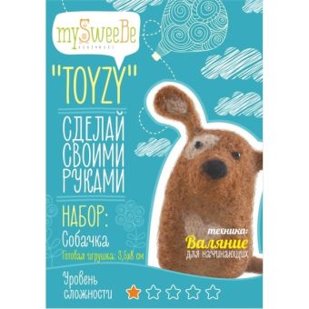 Набор TOYZY "Собачка" начальный - техника валяние Набор TOYZY "Собачка" начальный - техника валяние