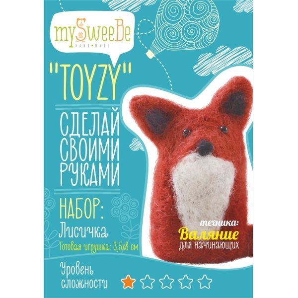Набор TOYZY "Лисичка" начальный - техника валяние Набор TOYZY "Лисичка" начальный - техника валяние