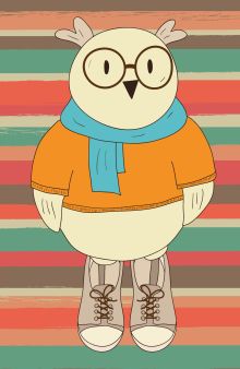 Блокнот для записей "Винтажная сова" (А5)