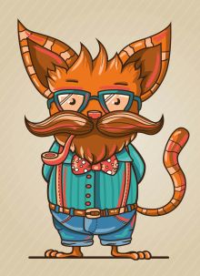 Блокнот для записей "Кот-хипстер" (А6)