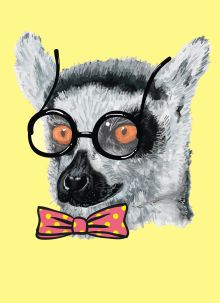 Блокнот для записей "Удивленный лемур" (А6)