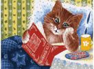 Живопись на холсте 30*40 см. Котик с книжкой (041-AS) Живопись на холсте 30*40 см. Котик с книжкой (041-AS)