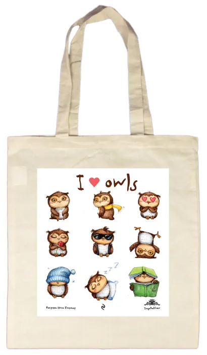 Обложка Сумка. I love owls 