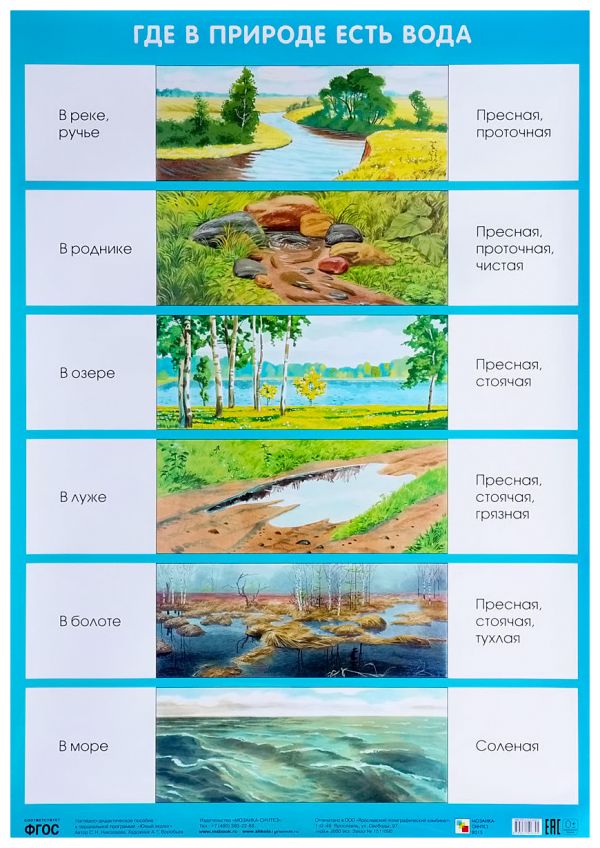 Где в природе есть вода (Плакаты) Где в природе есть вода (Плакаты) Николаева С. Н