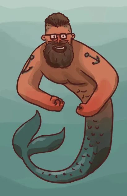 Обложка Блокнот для записей Русалка А5