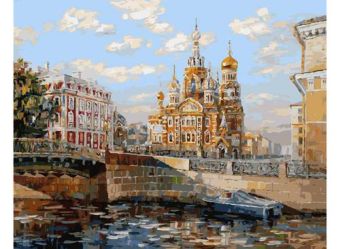 Живопись на холсте 40*50 см. Вид со стороны Мойки на Спас-на-крови (054-AB) Живопись на холсте 40*50 см. Вид со стороны Мойки на Спас-на-крови (054-AB)