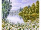 Живопись на холсте 40*50 см. В ромашковом краю (144-AB) Живопись на холсте 40*50 см. В ромашковом краю (144-AB)